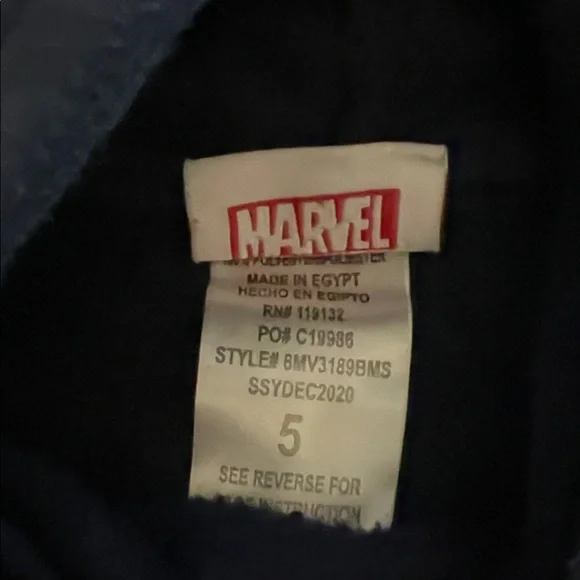 Marvel Kids Hoodie - Black with Superheroes - Picture 2 of 2